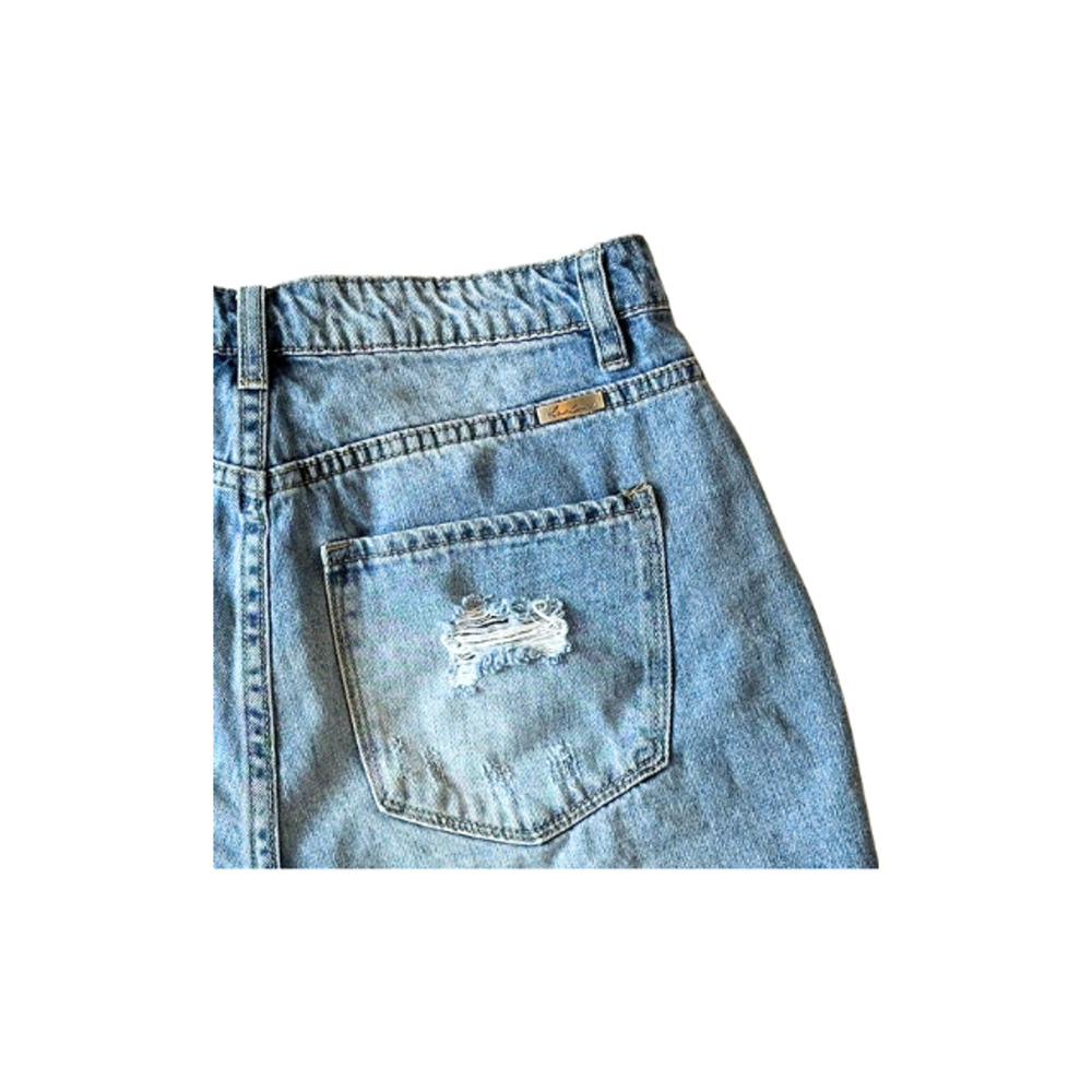 KanCan Shorts Denim KC5197M Jeans Distressed Frayed Hem Stretch Blue Size M - Picture 3 of 6